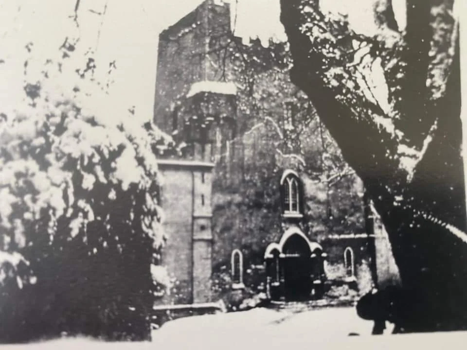 Western entrance in snow — David O’Bannon collection — original source